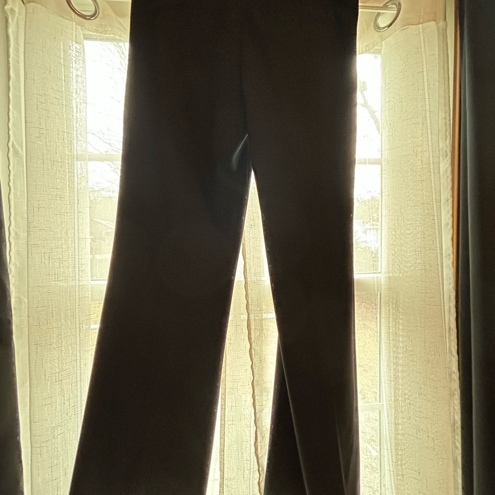 Express  Editor Wide Waisteband, Flare leg. Low rise black Pants. Size 10R